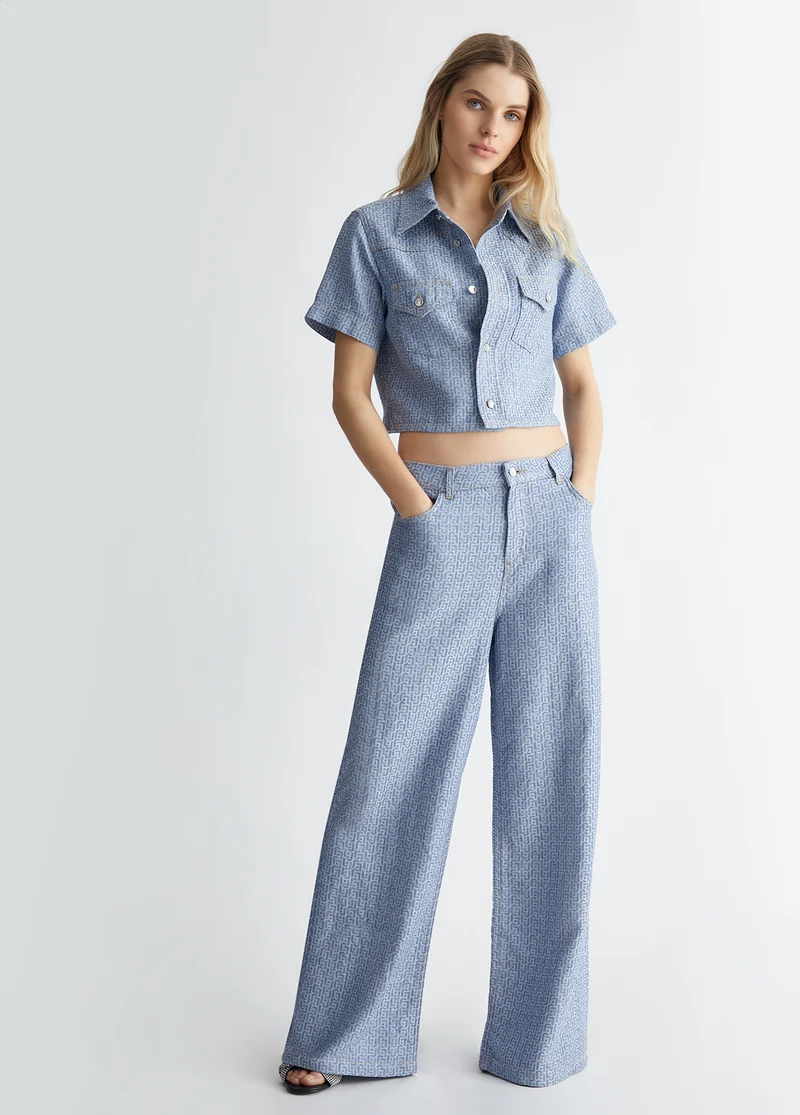 Baggy Jacquard Jeans