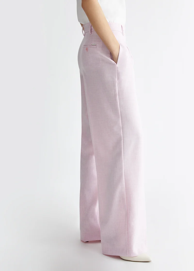 Palazzo Trousers in Twill