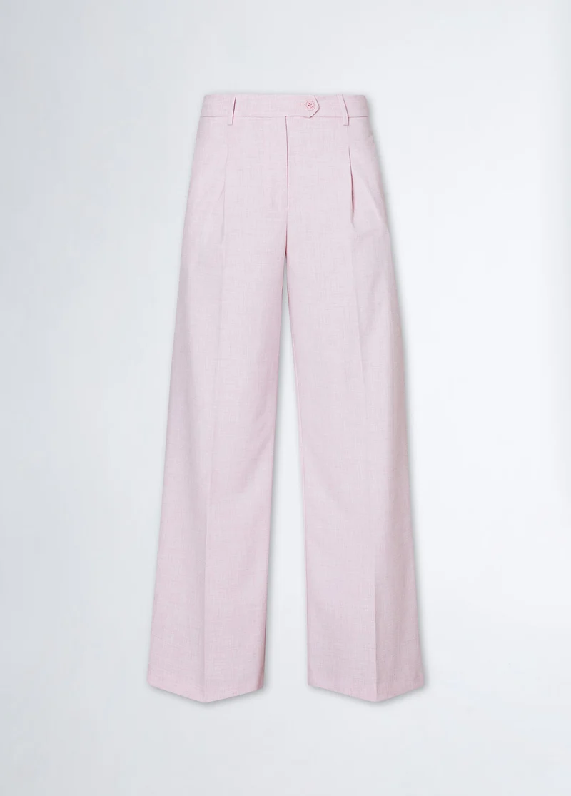 Palazzo Trousers in Twill