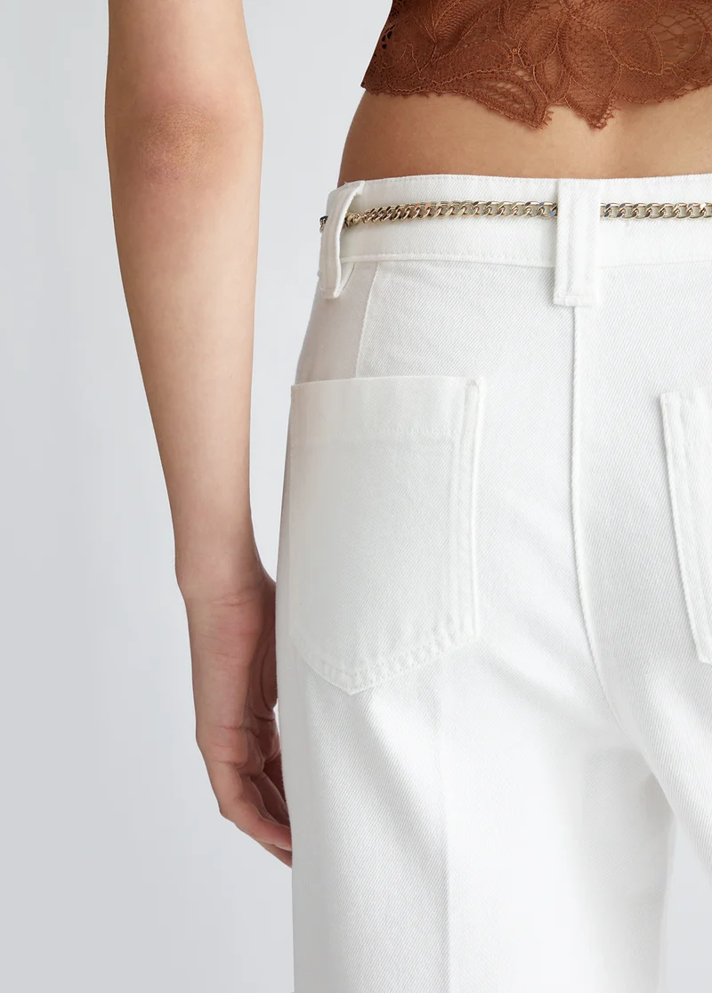 Cropped Straight-Leg Trousers