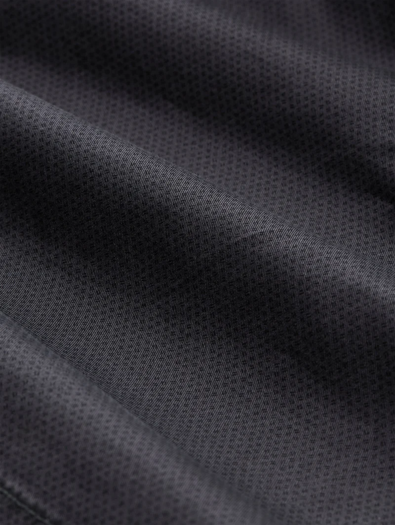printed max overknee, grey mini weave print