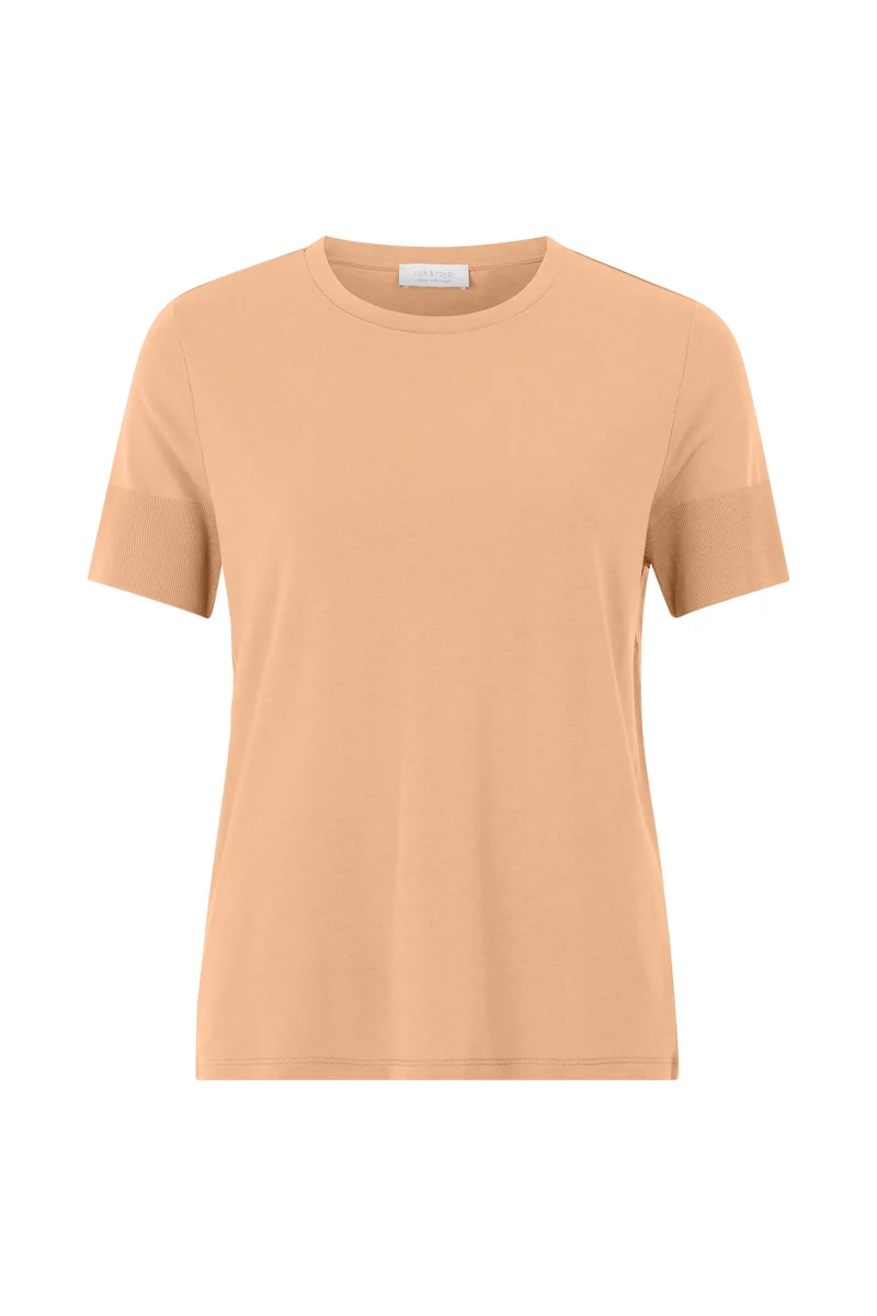 T Fineknit Shirt, soft papaya