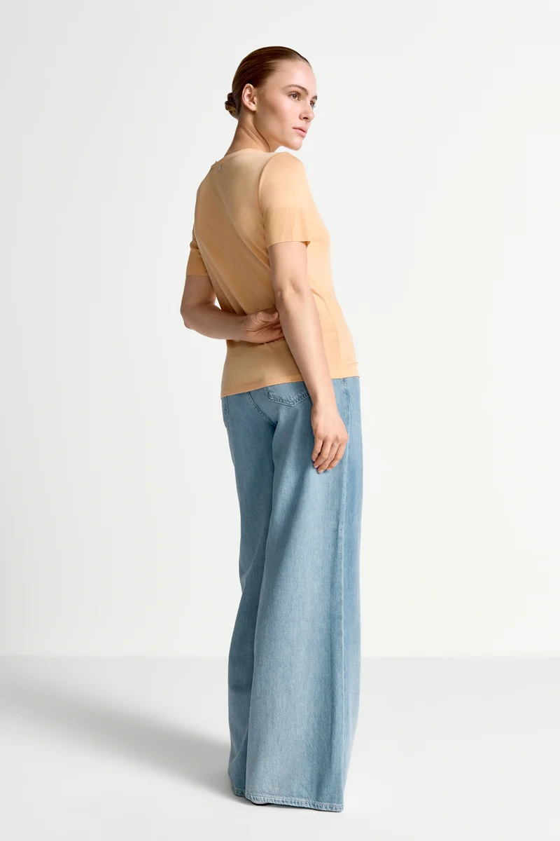 T Fineknit Shirt, soft papaya