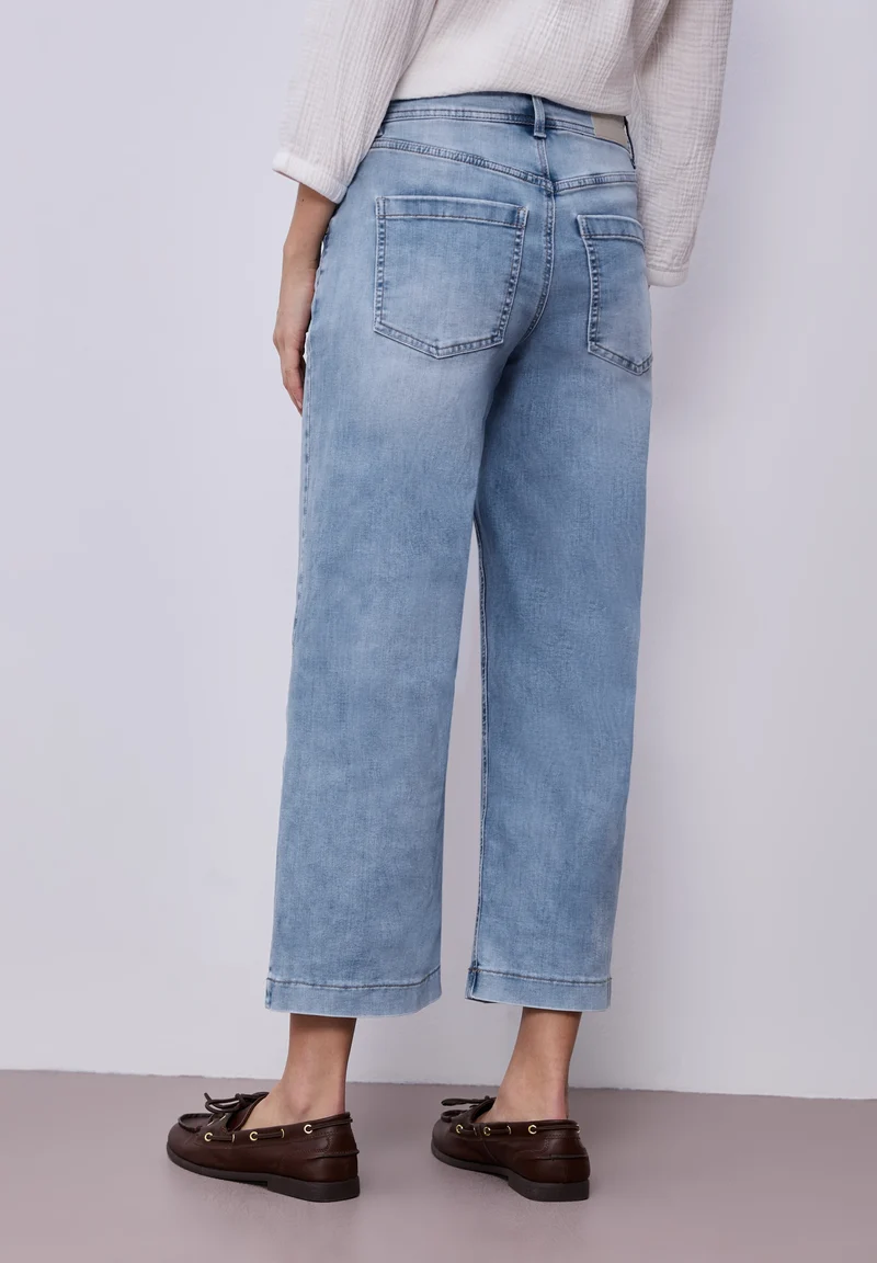 QR Style Emee Wide Leg,hw,ligh, light blue wash