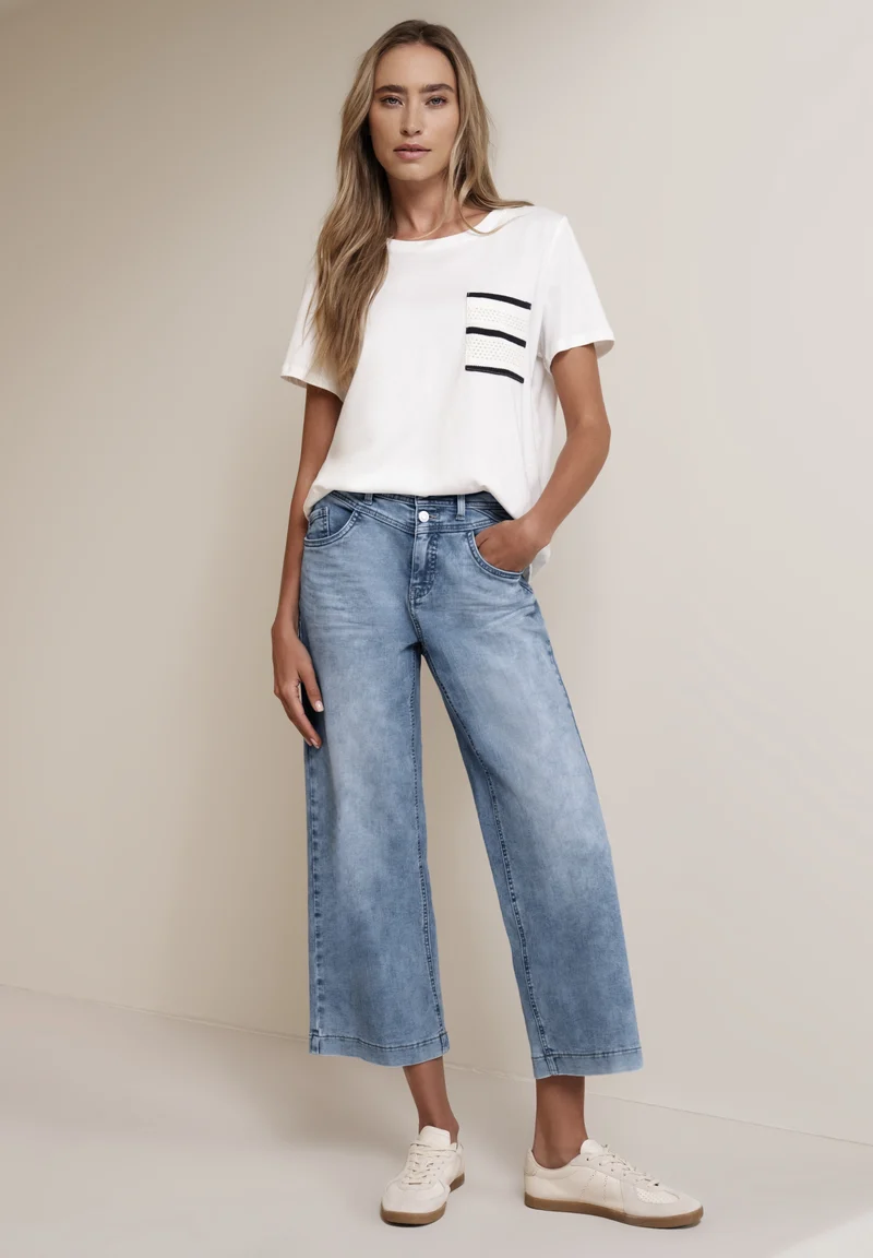 QR Style Emee Wide Leg,hw,ligh, light blue wash