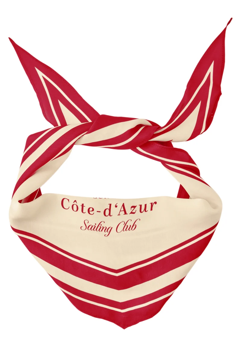 Nicki Satin Diamond Scarf, salsa red
