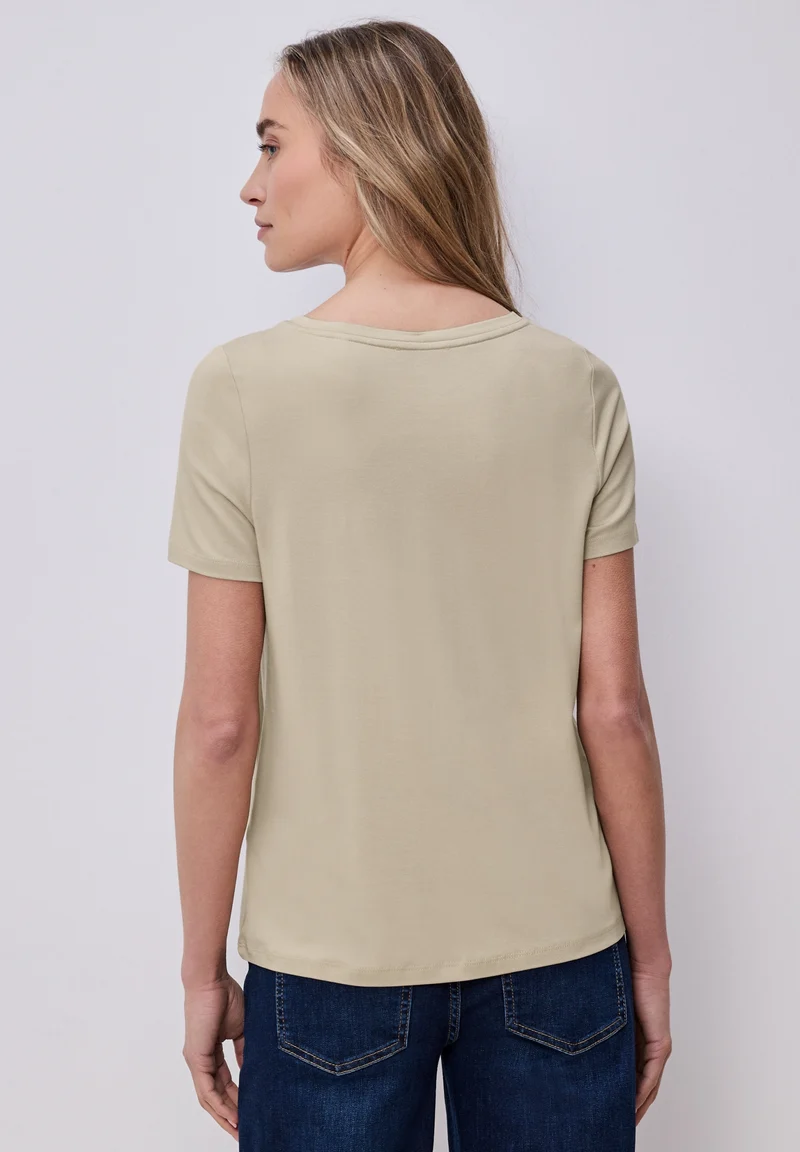 LTD QR wording print shirt, cobble stone