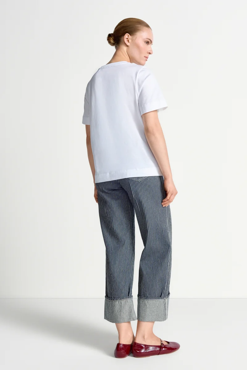 Easy Fit T-Shirt Wording Print, white