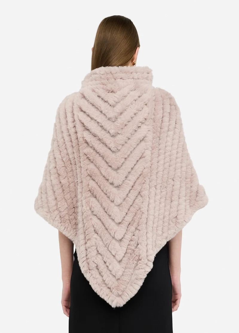 Faux Fur Poncho