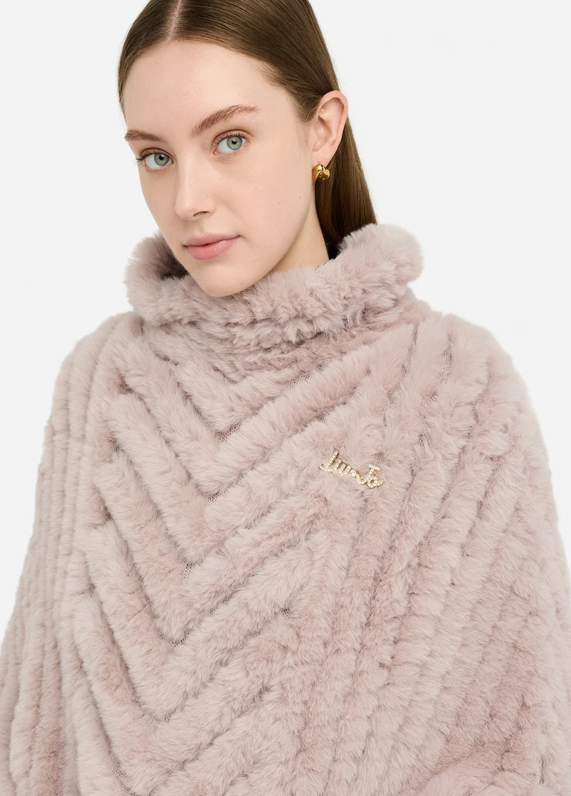 Faux Fur Poncho