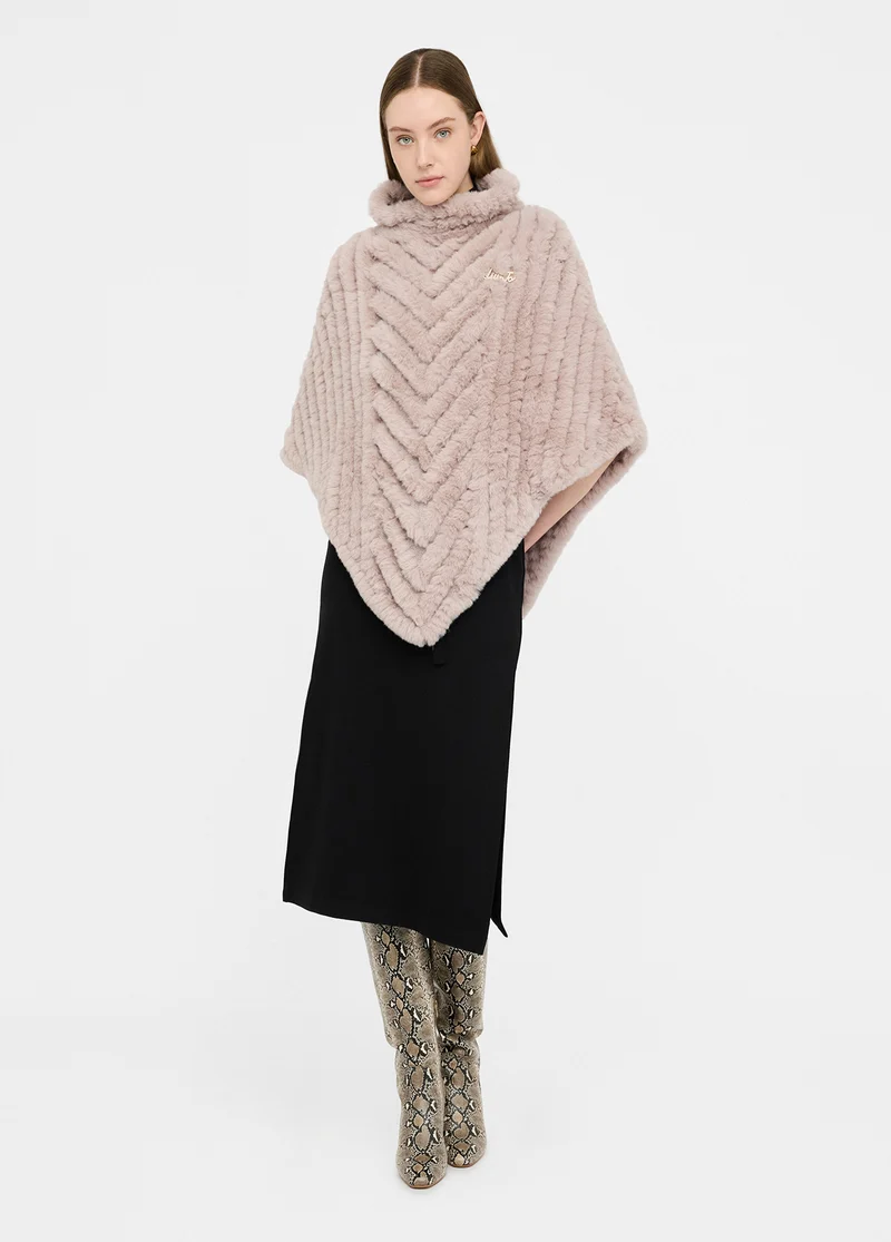 Faux Fur Poncho