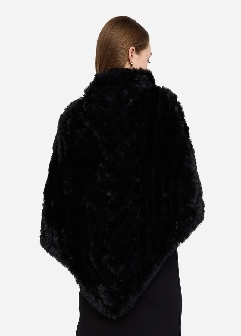 Faux Fur Poncho