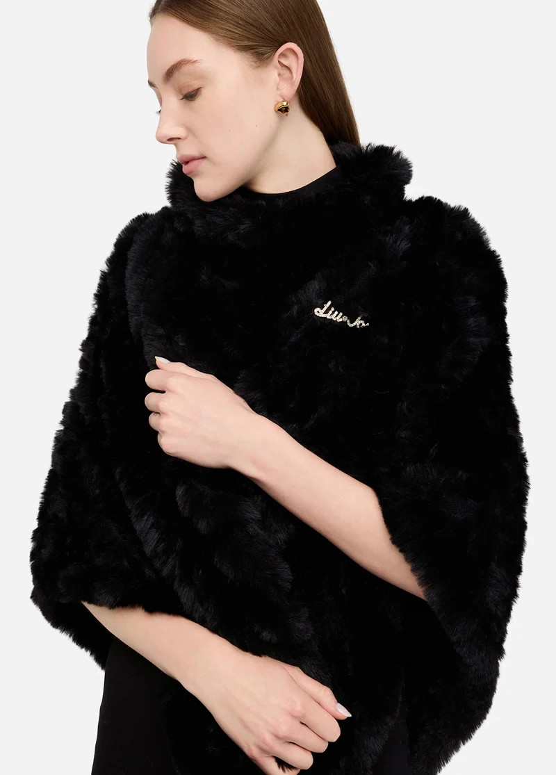 Faux Fur Poncho