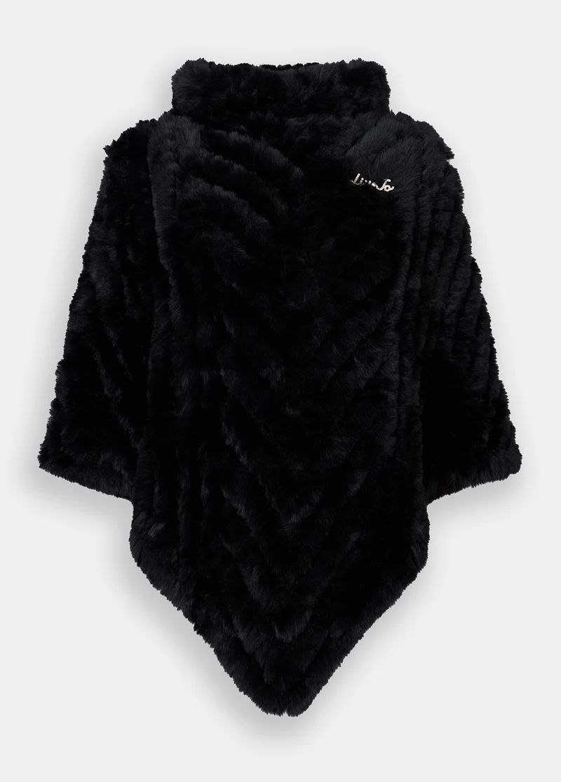 Faux Fur Poncho