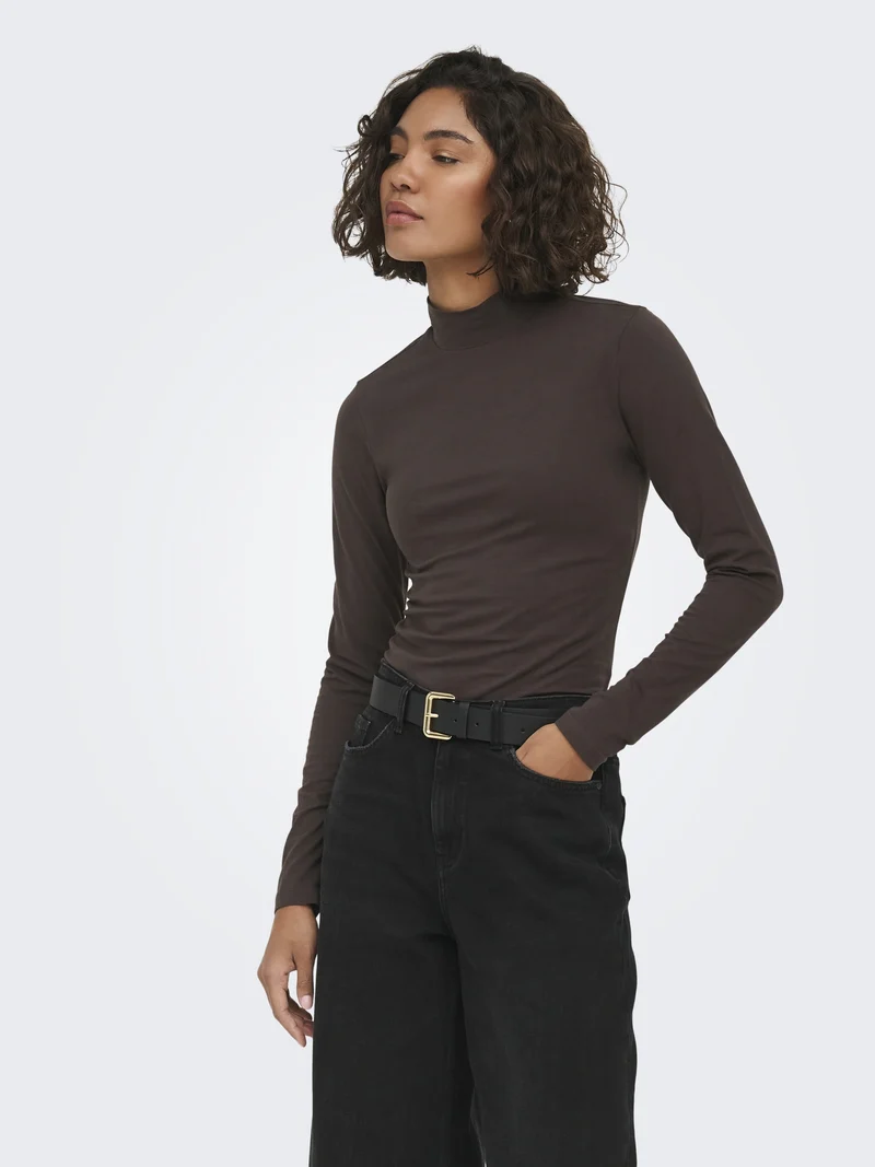 JDYAVA NEW TURTLENECK TOP JRS NOOS, Chocolate Torte