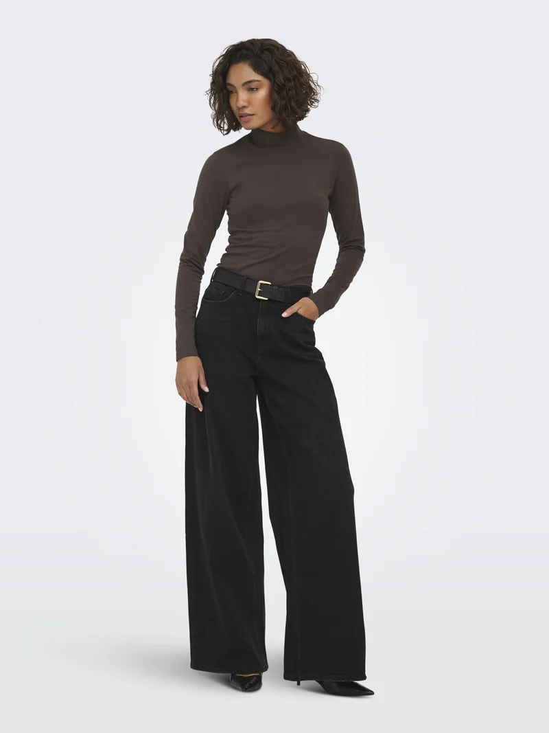 JDYAVA NEW TURTLENECK TOP JRS NOOS, Chocolate Torte