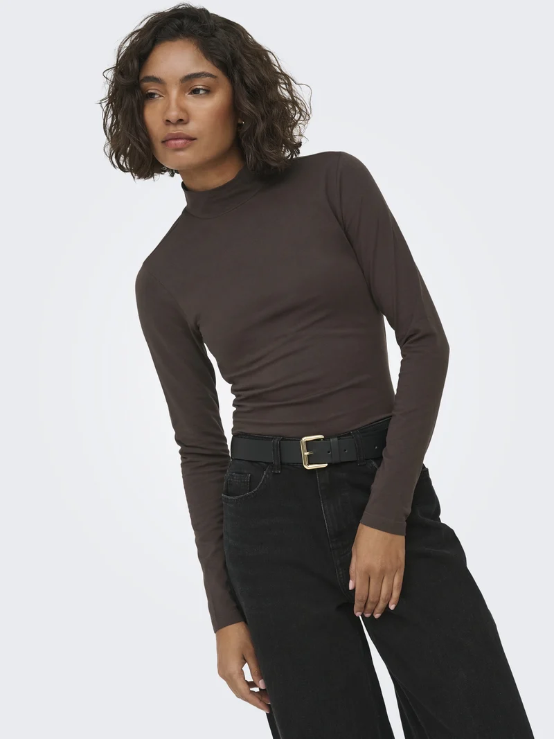 JDYAVA NEW TURTLENECK TOP JRS NOOS, Chocolate Torte