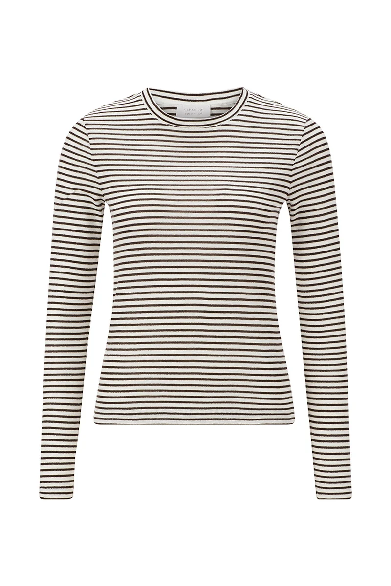 Organic Sparkle Striped Longsleeve, chocolate torte