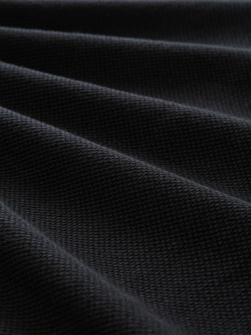 basic structred crew neck knit, Black