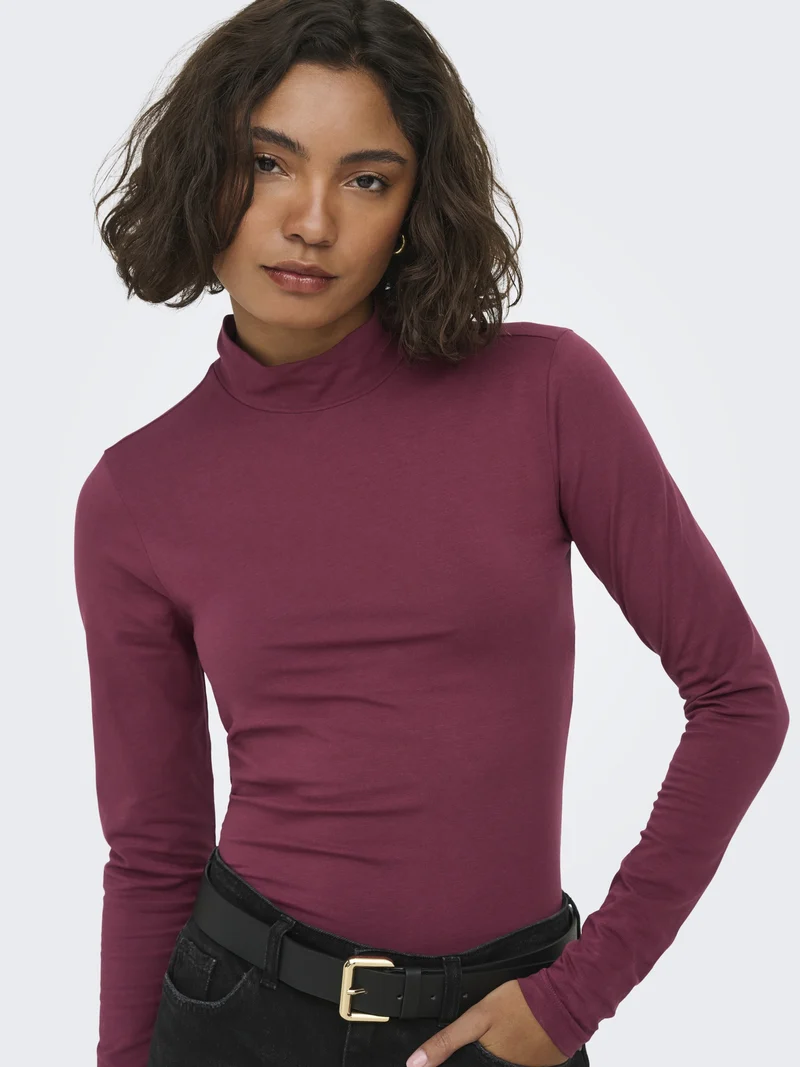 JDYAVA NEW TURTLENECK TOP JRS NOOS, Windsor Wine