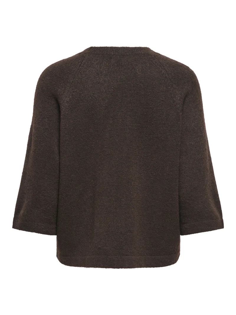 ONLSIMONI 3/4 PULLOVER KNT NOOS, Coffee Bean/MELANGE