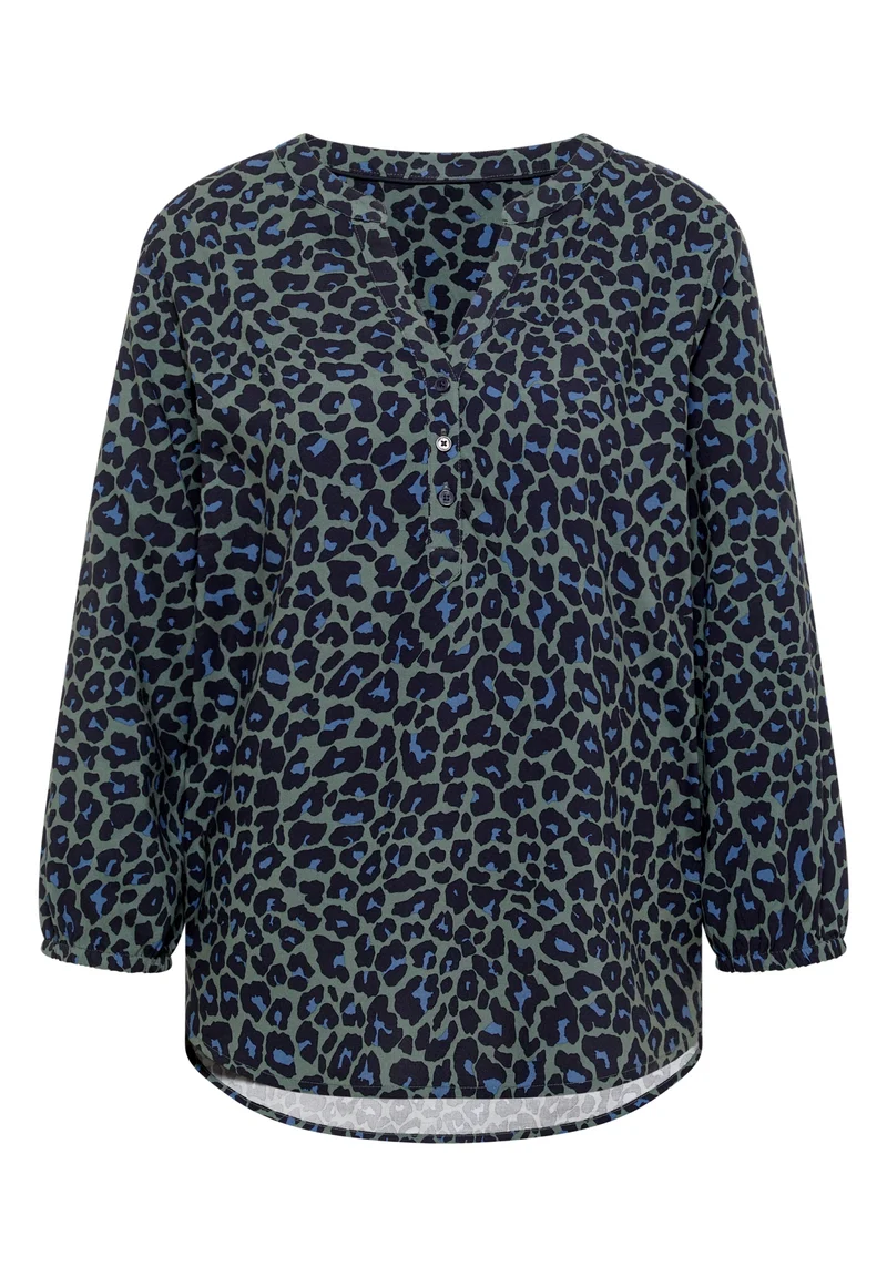 Leo AOP Blouse, dried olive green