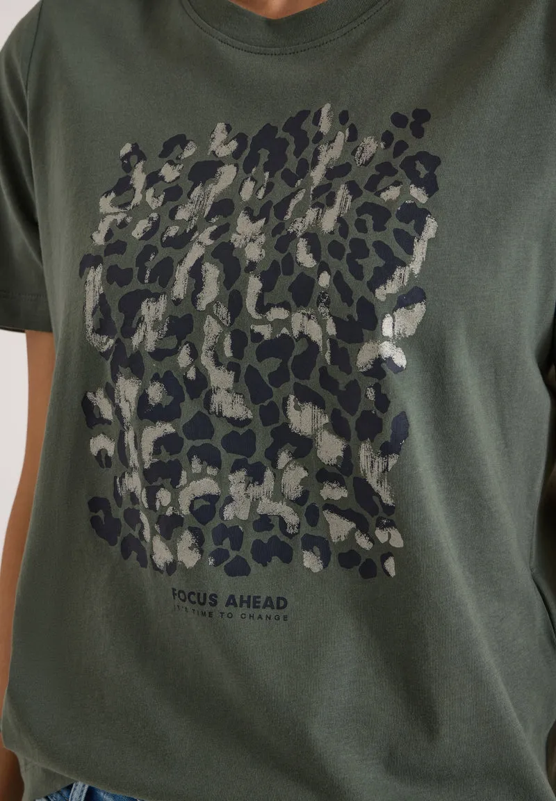 Basic Leo FP T-Shirt, dried olive green