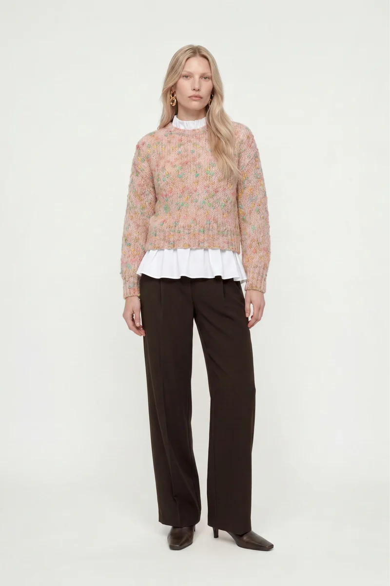 CNK Neps with Glam Yarn, powder rosé