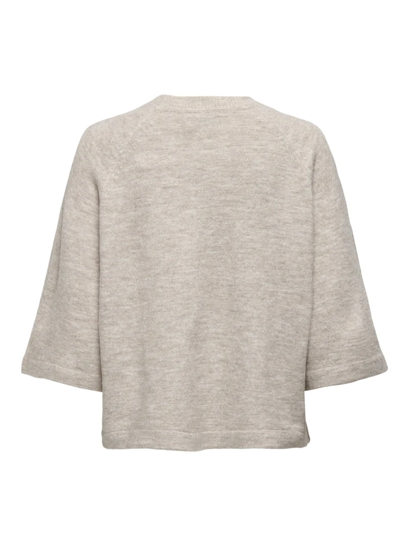 ONLSIMONI 3/4 PULLOVER KNT NOOS, Pumice Stone/MELANGE