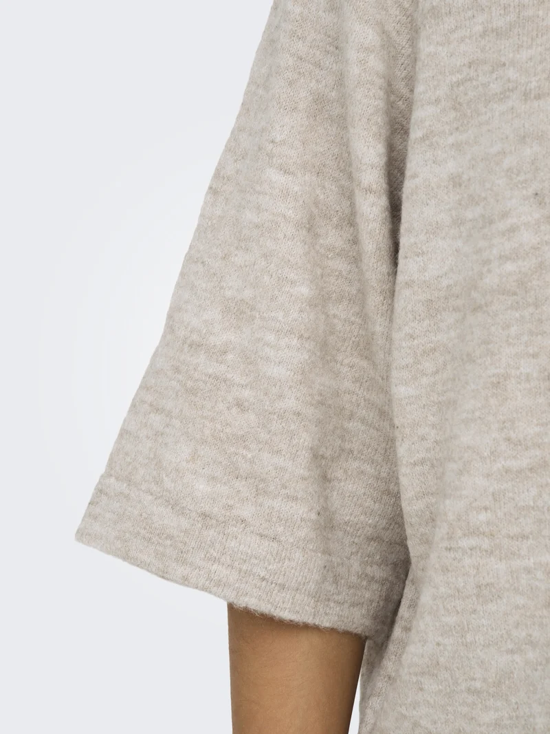ONLSIMONI 3/4 PULLOVER KNT NOOS, Pumice Stone/MELANGE