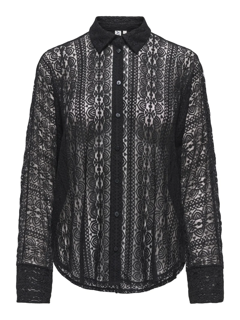 ONLGRACE JOKI L/S SHIRT WVN, Black