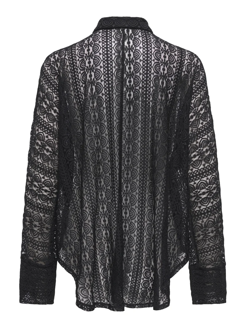 ONLGRACE JOKI L/S SHIRT WVN, Black