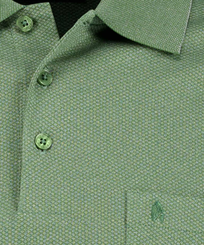 Polo LS fish net, TANNENGRUN