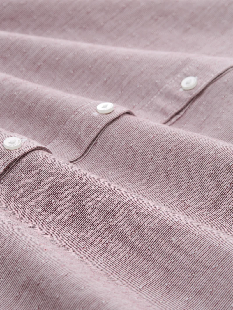blouse with dobby fabric, preppy plum dobby