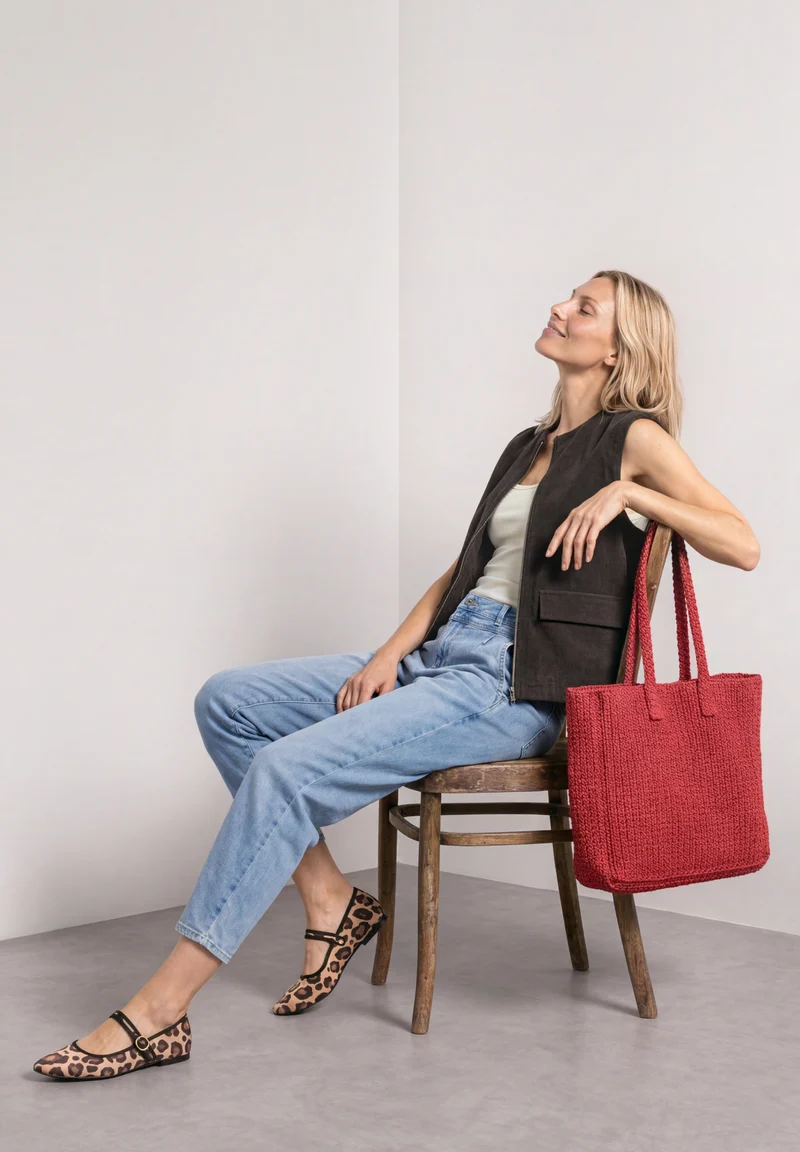 LTD QR cord look vest, black coffee