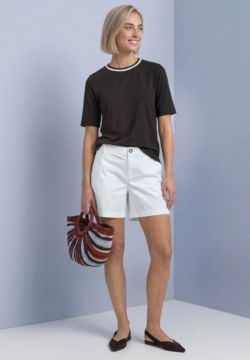 LTD QR shirt w.kick stripe col, black coffee