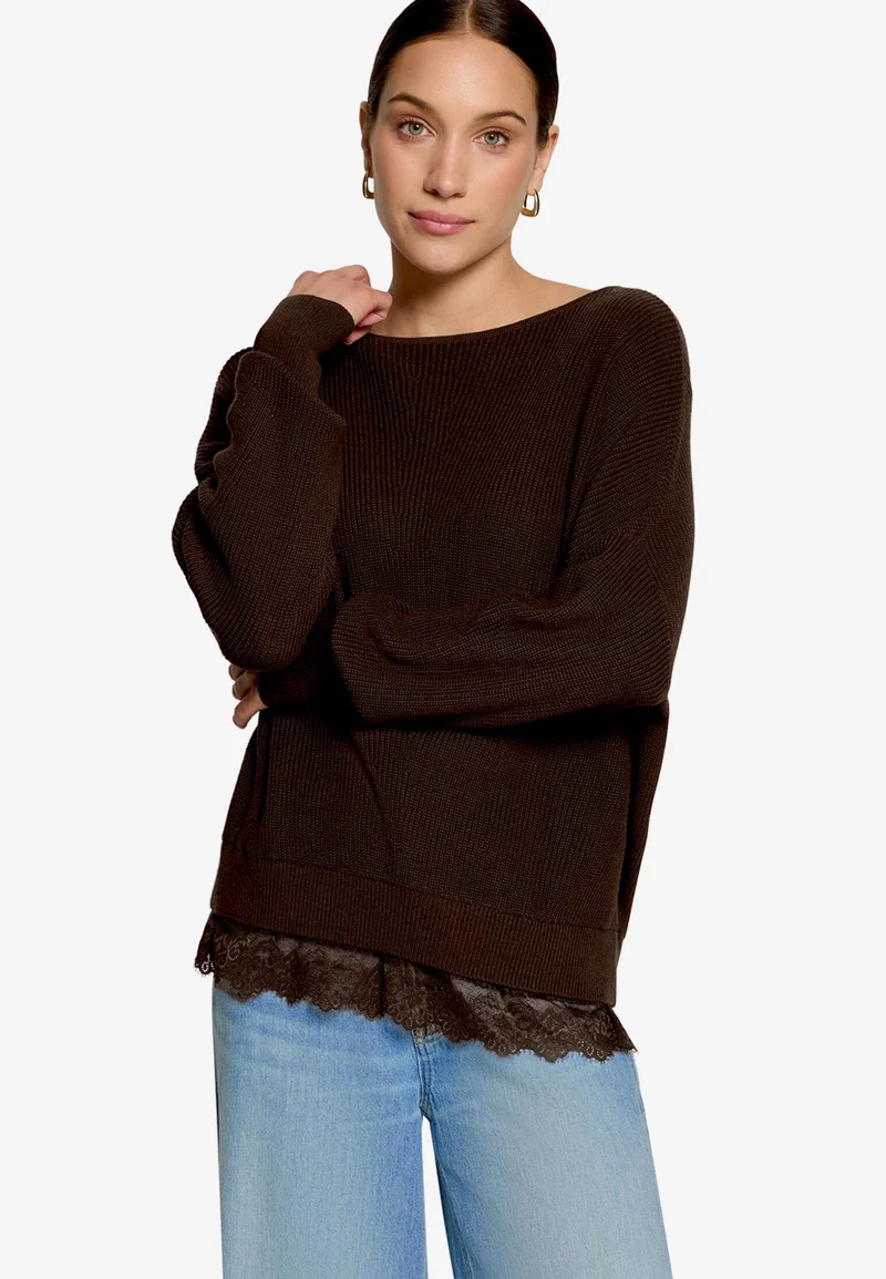 Strickpullover Kurz 1/1 Arm, Chocolate Plum
