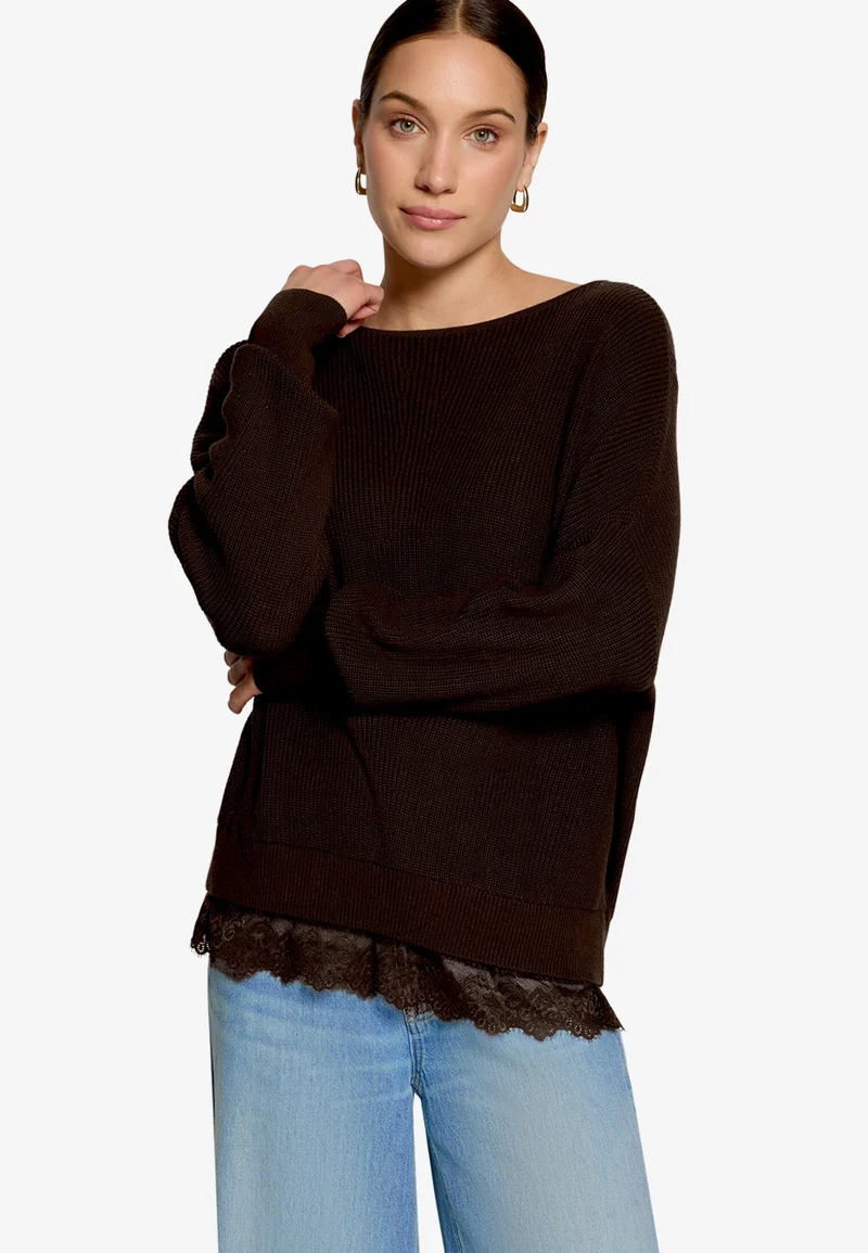 Strickpullover Kurz 1/1 Arm, Chocolate Plum