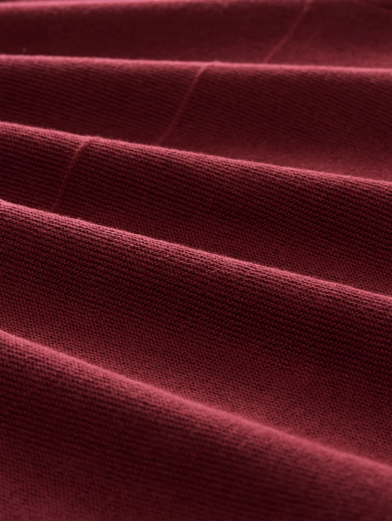 knit structure crewneck, Preppy Plum
