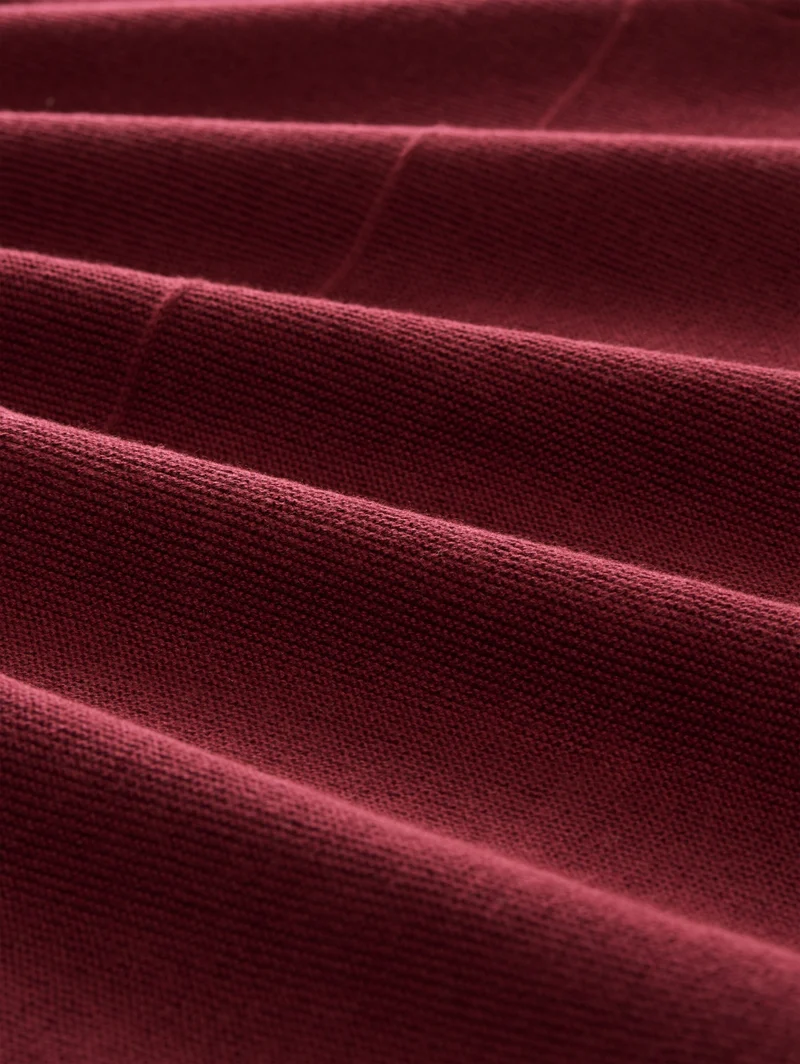 knit structure crewneck, Preppy Plum