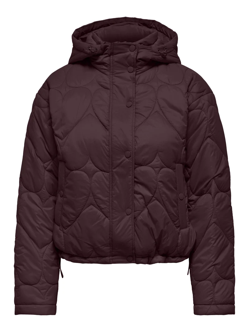 ONLTAHIA LW HEART HOOD JACKET CC OT, Fudge