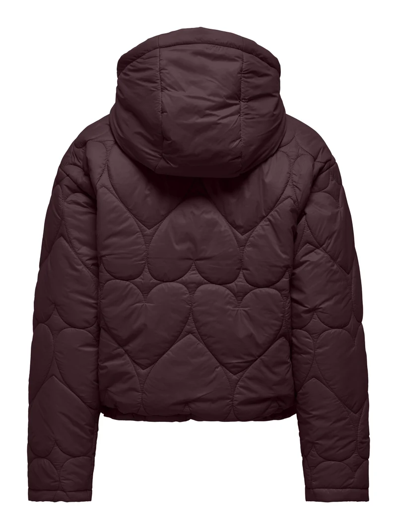 ONLTAHIA LW HEART HOOD JACKET CC OT, Fudge