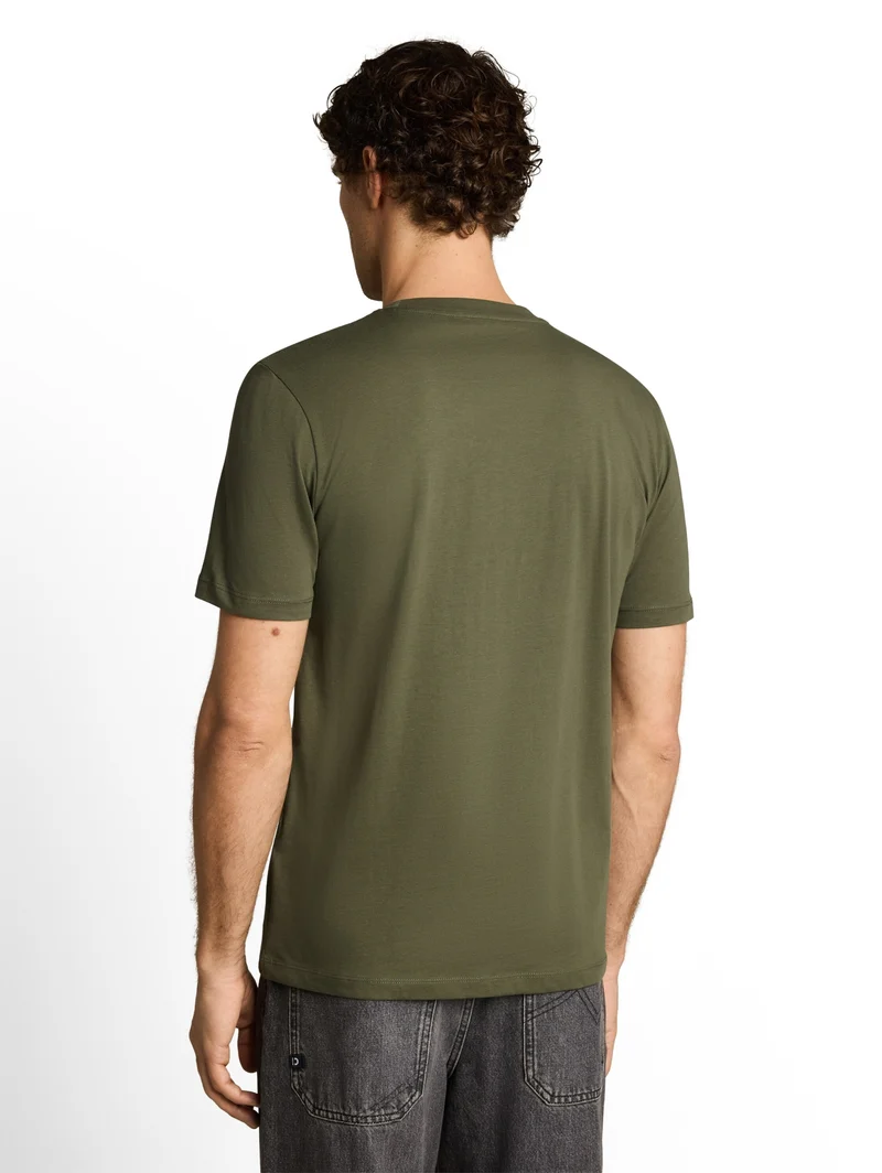 printed t-shirt, urban olive green