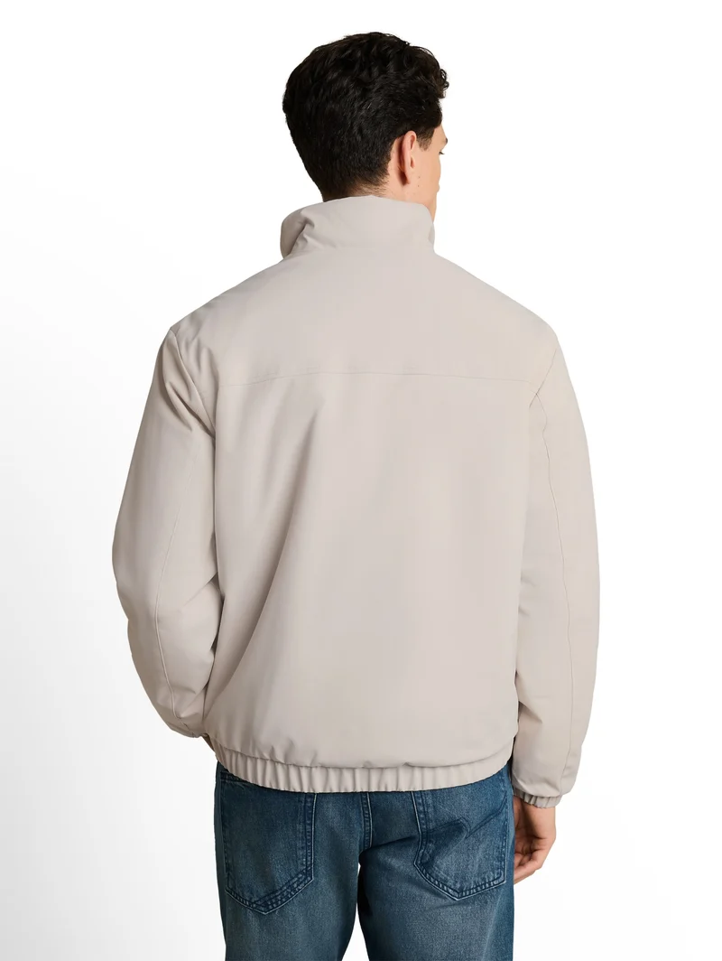 stand-up collar blouson, Dusty Beige