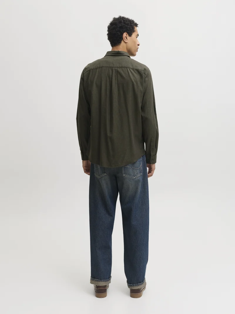 JJEFIELD MELANGE SHIRT LS SN, Rosin
