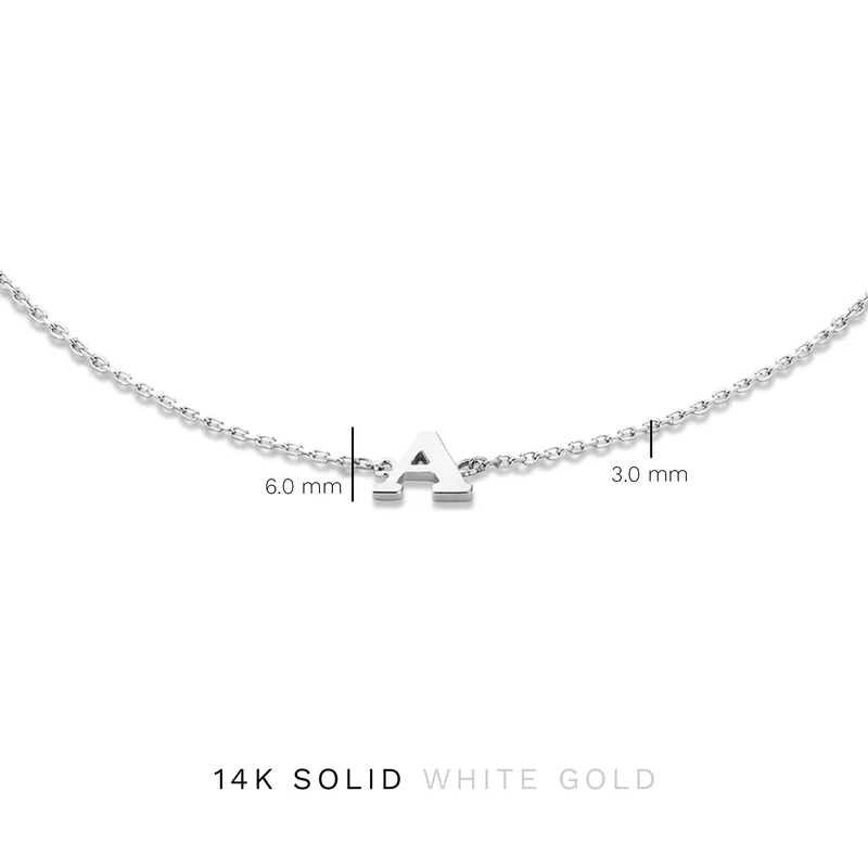 Isabel Bernard Saint Germain Rachel 14 Karat | Weißgold Initiale Armband IB320041-Z