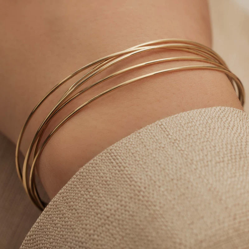 Isabel Bernard Cour d'Honneur Adora 14 Karat | Gold Bangle Set IB320111