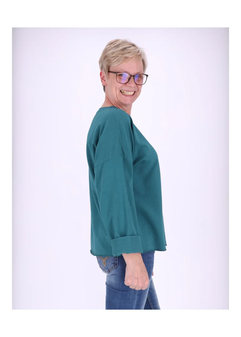Splash of Color Sweatshirt Damen Raglanärmel