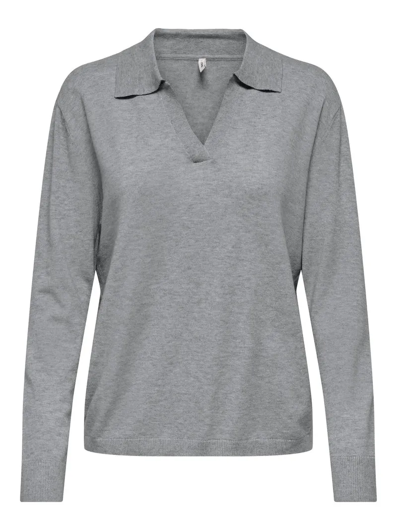 ONLY Strick Polo Pullover Damen