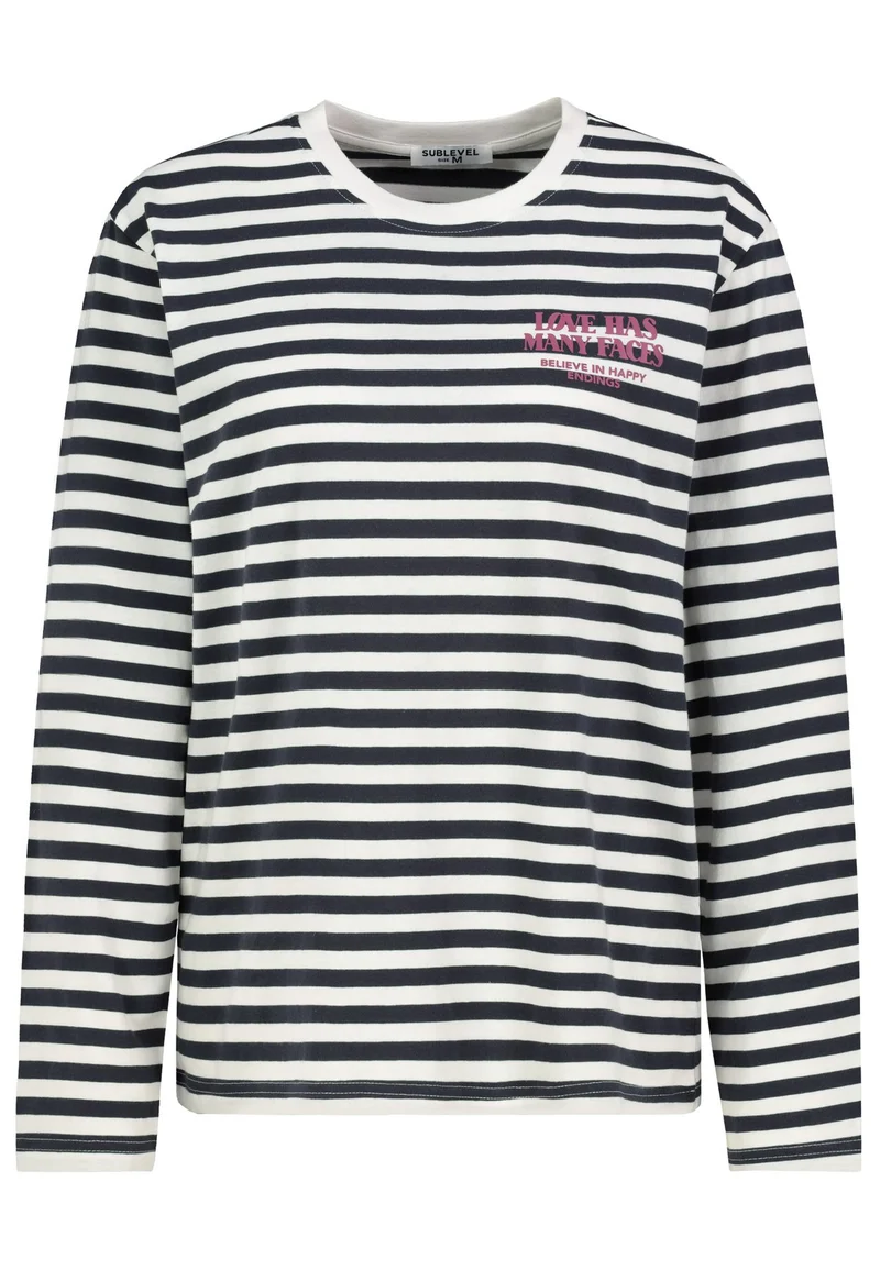 DOB Langarm T-Shirt Damen lockerer Schnitt